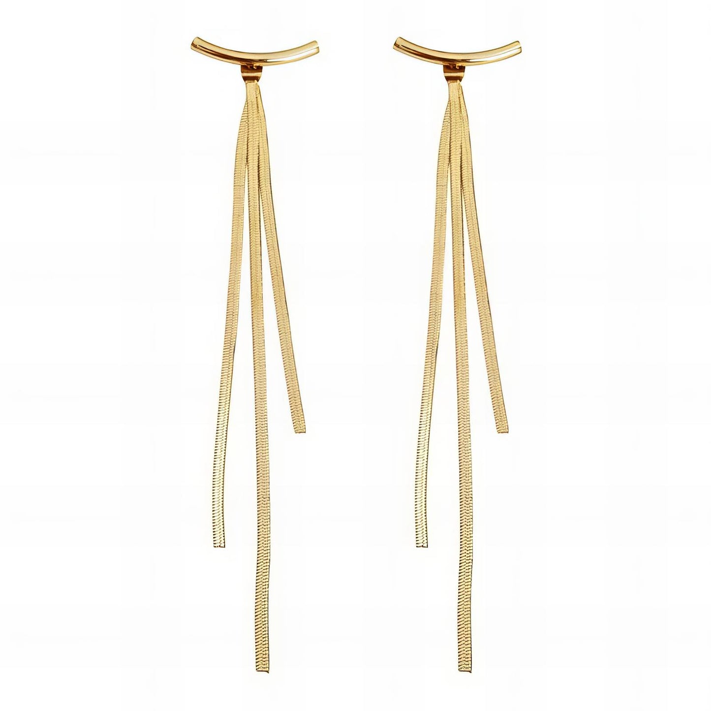 Earrings, 18K Gold Plated Steel