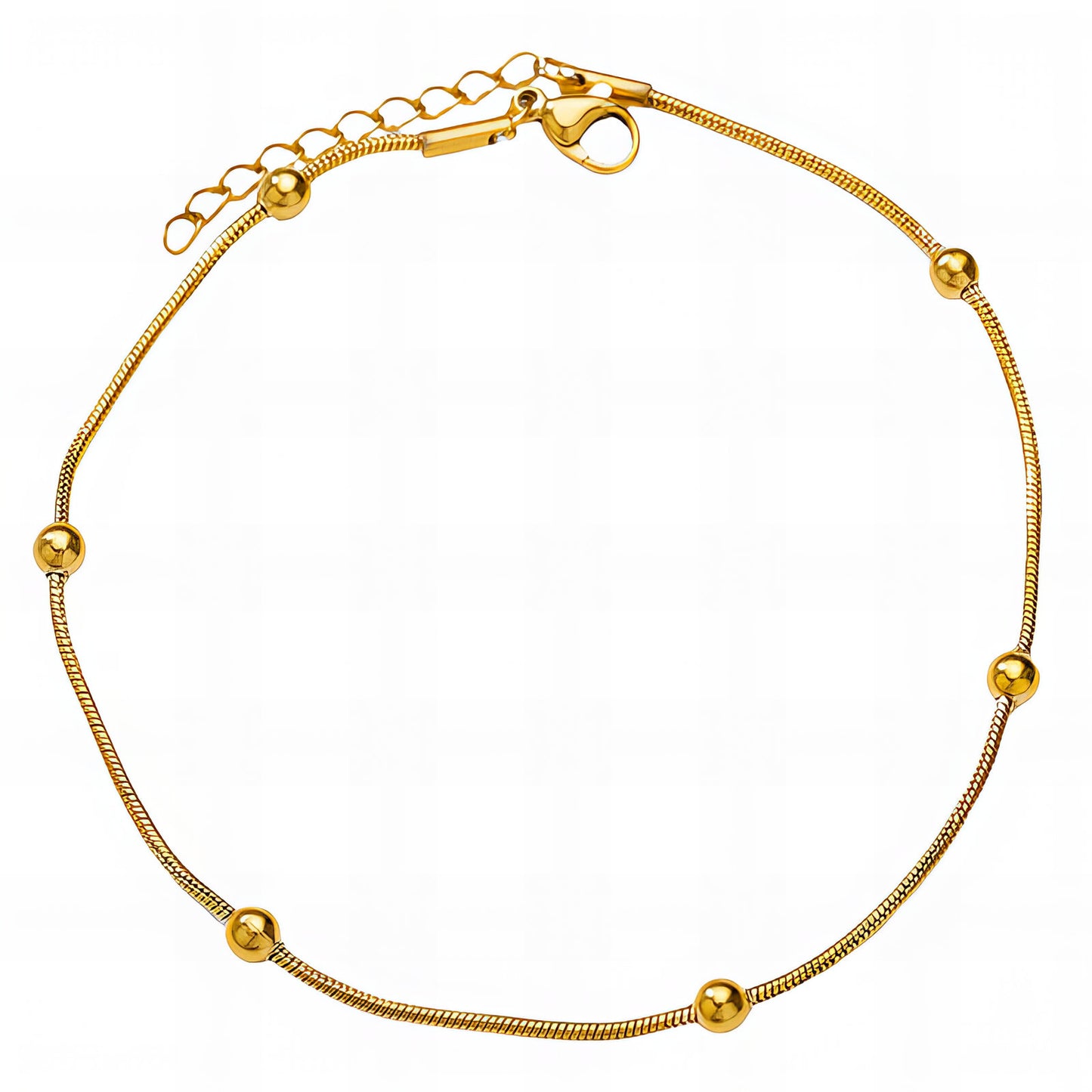 Anklet, 18K Gold Plated Steel