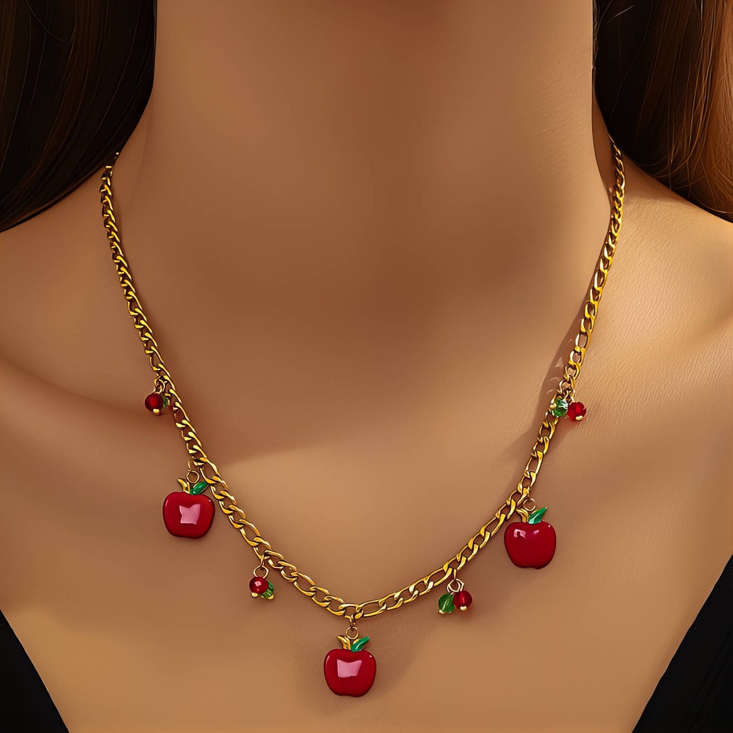 Necklace, 18K Gold Plated Steel