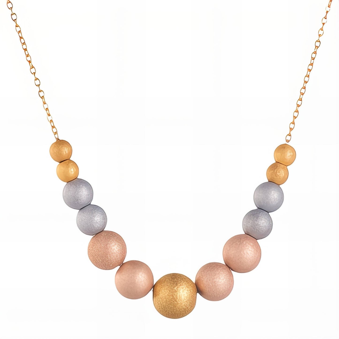 Necklace, 18K Gold Plated Steel