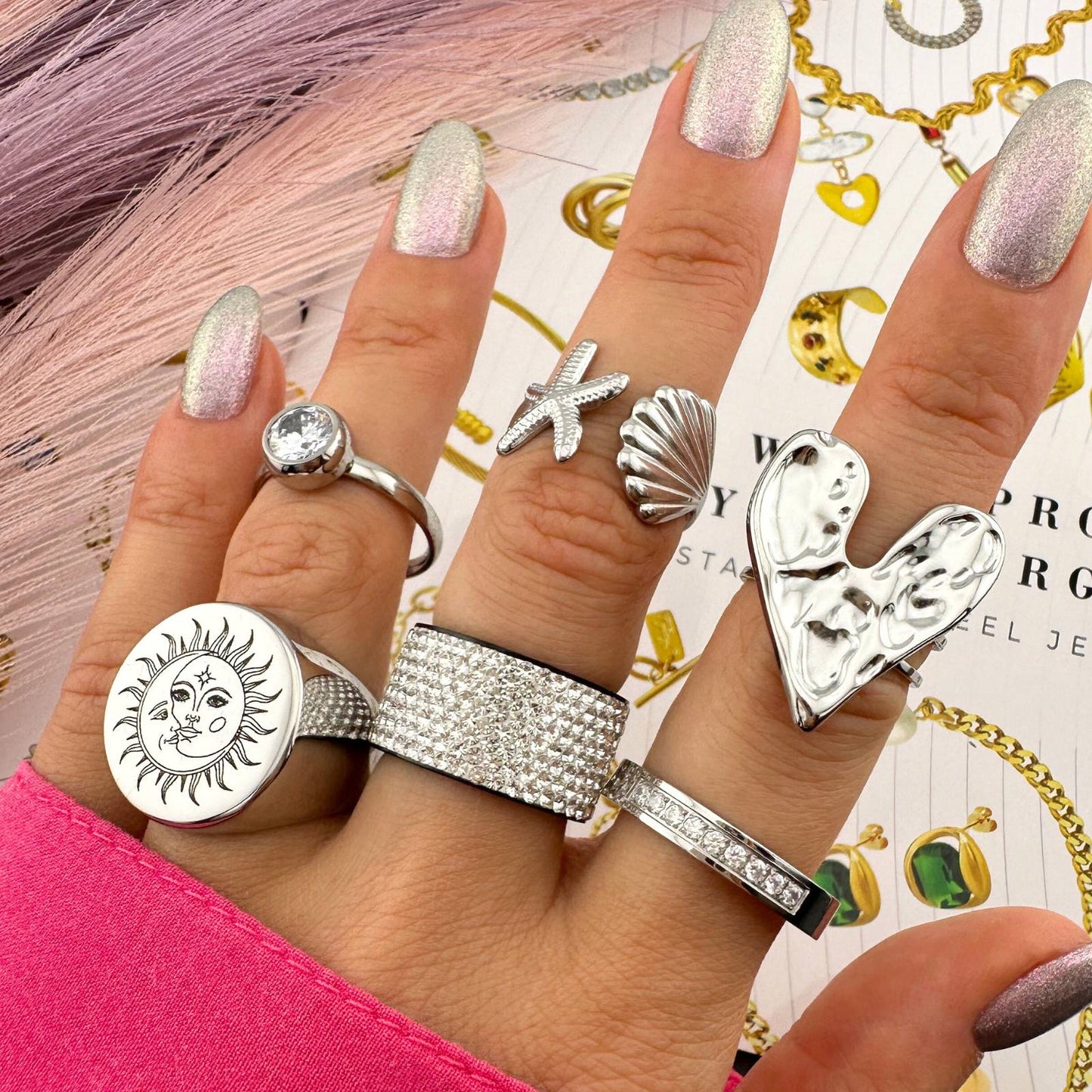 Heart Ring, Stainless Steel