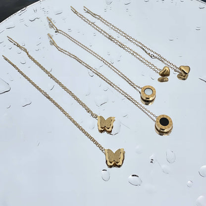 Hearts Earrings, 18K Gold Plated Steel