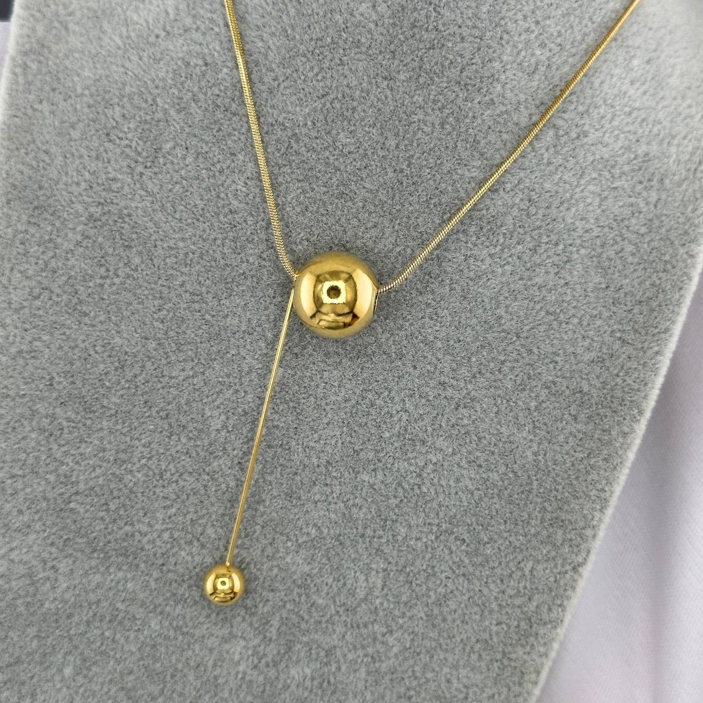 Necklace, 18K Gold Plated Steel