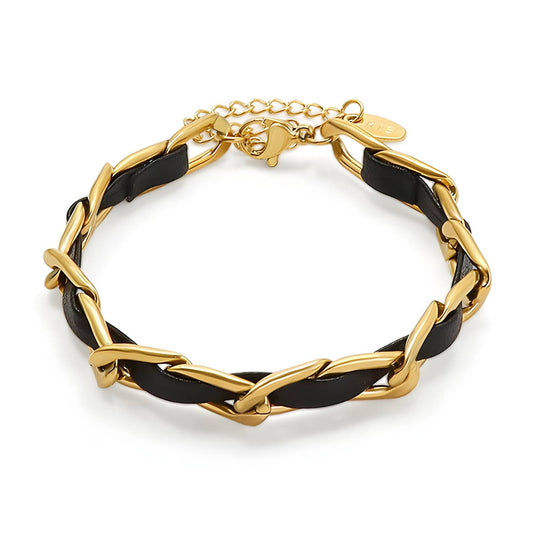 Bracelet, 18K Gold Plated Steel