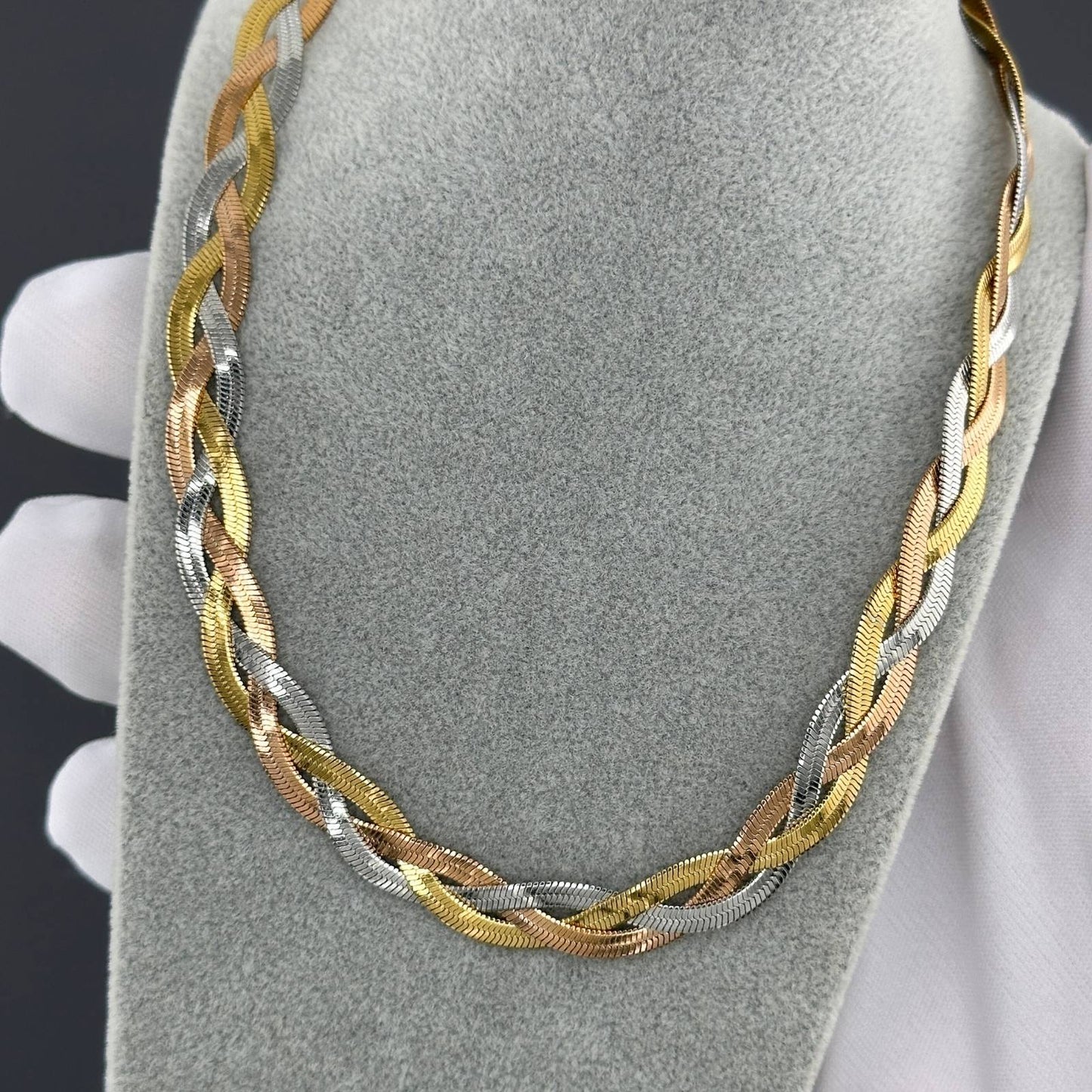 Necklace, 18K Gold Plated Steel