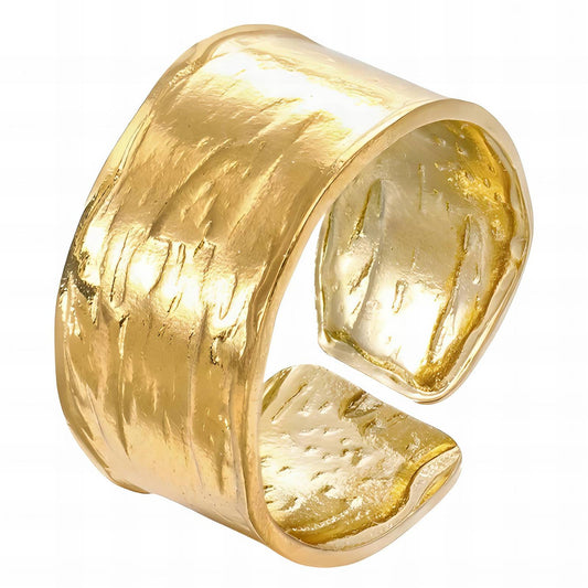 Ring, 18K Gold Plated Steel