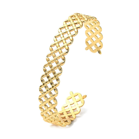 Bracelet, 18K Gold Plated Steel