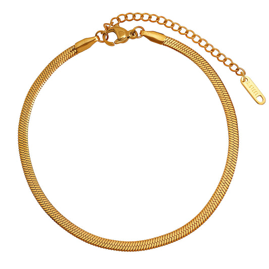 Bracelet, 18K Gold Plated Steel