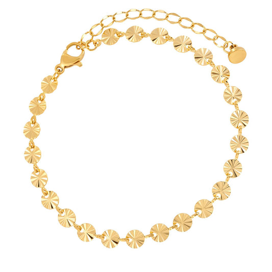 Bracelet, 18K Gold Plated Steel
