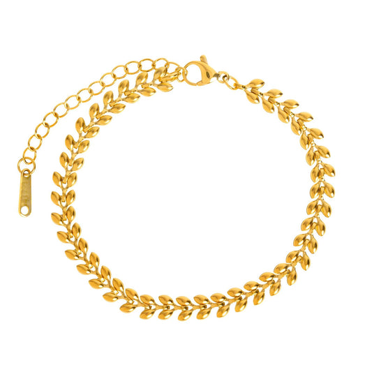 Bracelet, 18K Gold Plated Steel