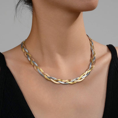 Necklace, 18K Gold Plated Steel