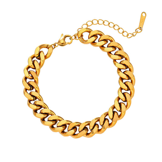 Bracelet, 18K Gold Plated Steel