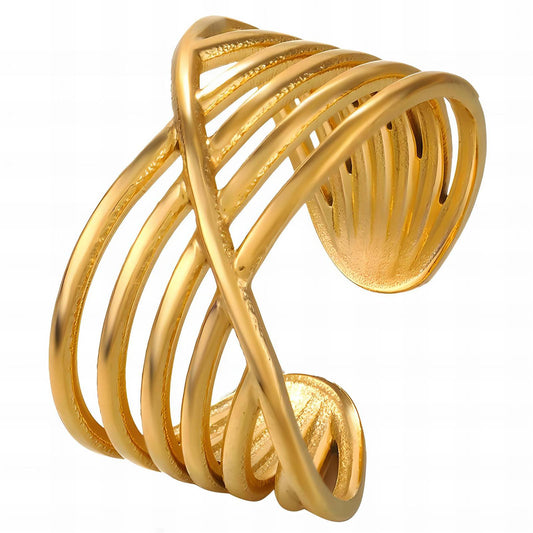 Ring, 18K Gold Plated Steel