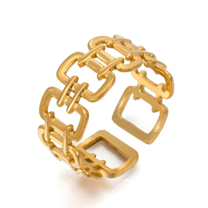 Ring, 18K Gold Plated Steel
