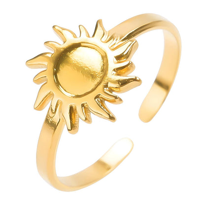 Ring, 18K Gold Plated Steel