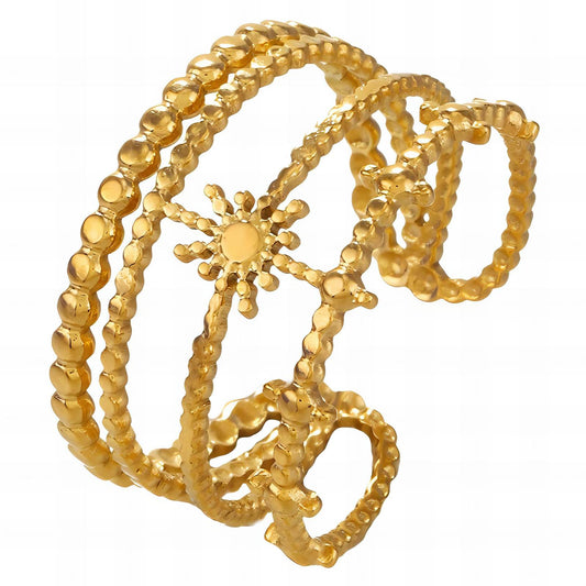 Ring, 18K Gold Plated Steel