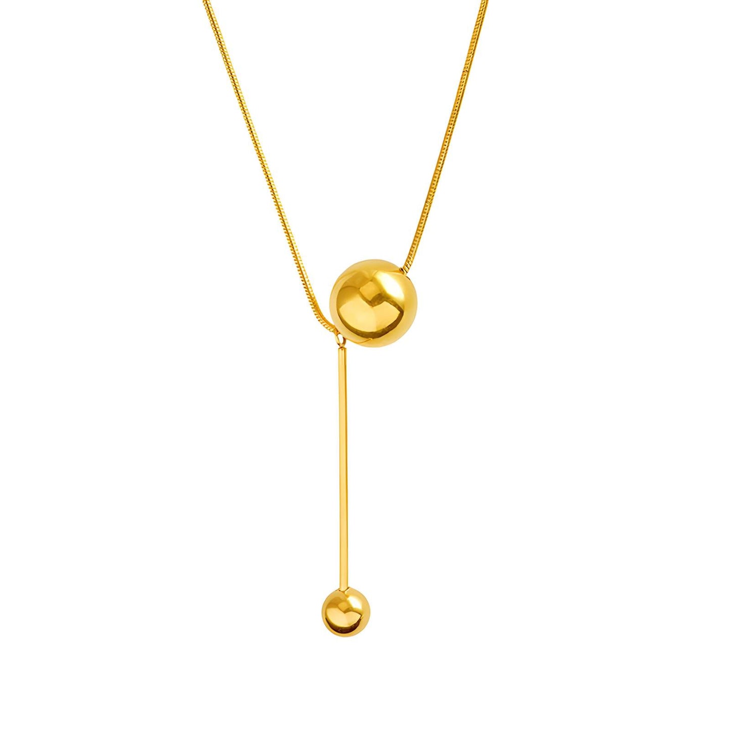 Necklace, 18K Gold Plated Steel