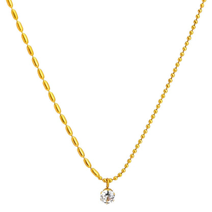 Necklace, 18K Gold Plated Steel