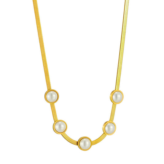 Necklace, 18K Gold Plated Steel