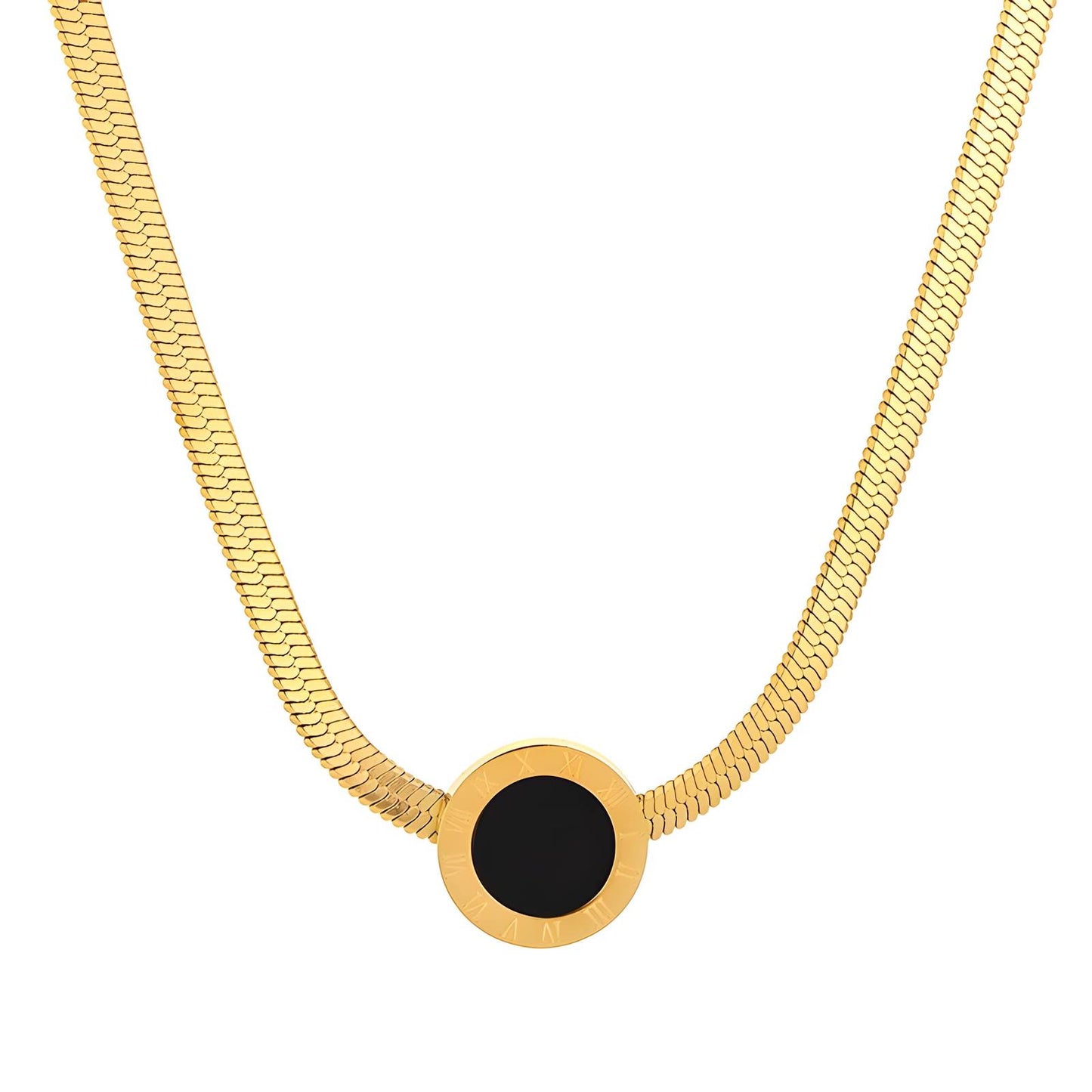 Necklace, 18K Gold Plated Steel