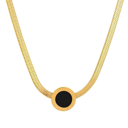 Necklace, 18K Gold Plated Steel