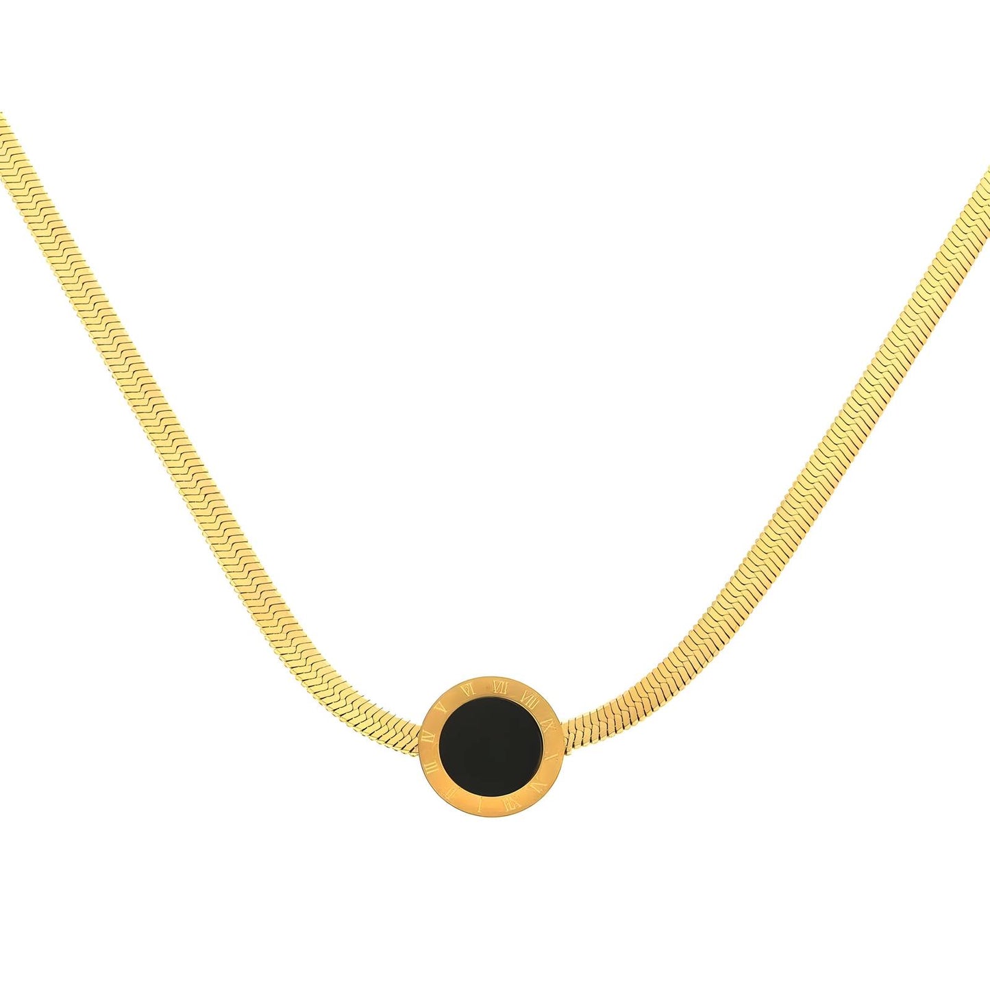 Necklace, 18K Gold Plated Steel