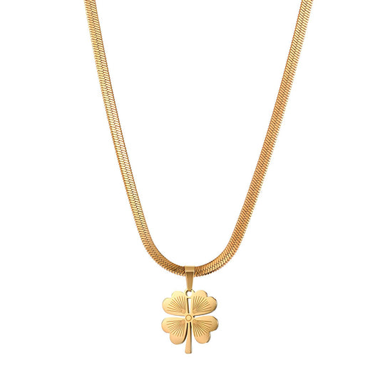 Necklace, 18K Gold Plated Steel