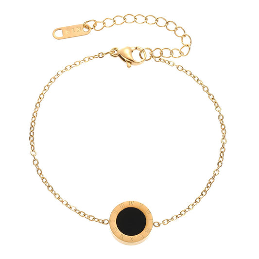 Bracelet, 18K Gold Plated Steel