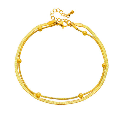 Anklet, 18K Gold Plated Steel