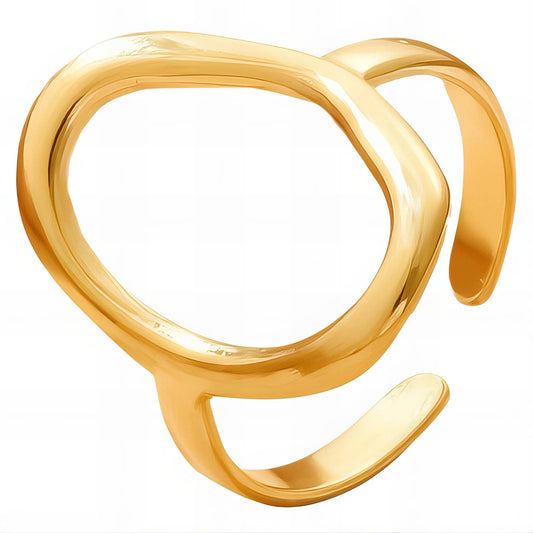 Ring, 18K Gold Plated Steel