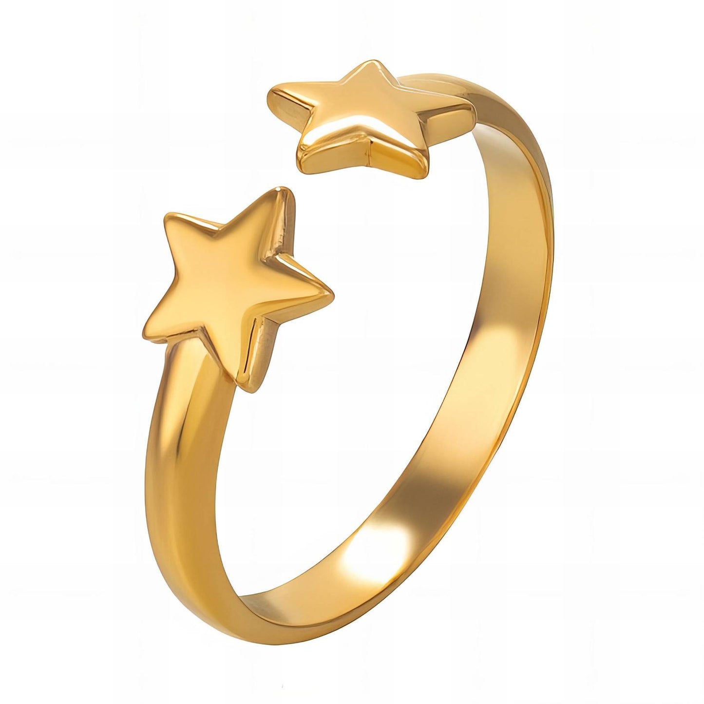 Stars Ring, 18K Gold Plated Steel