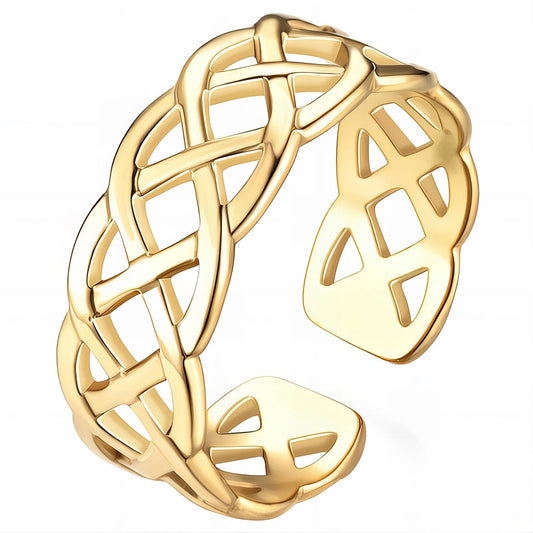 Ring, 18K Gold Plated Steel