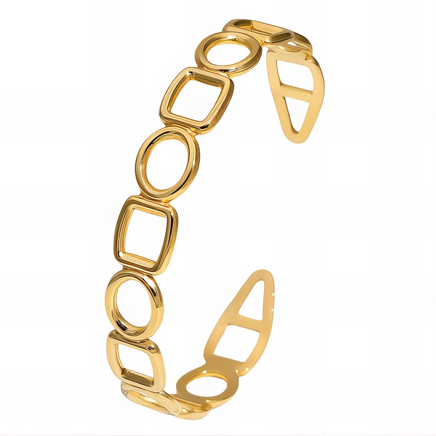 Bracelet, 18K Gold Plated Steel