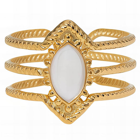 Ring, 18K Gold Plated Steel