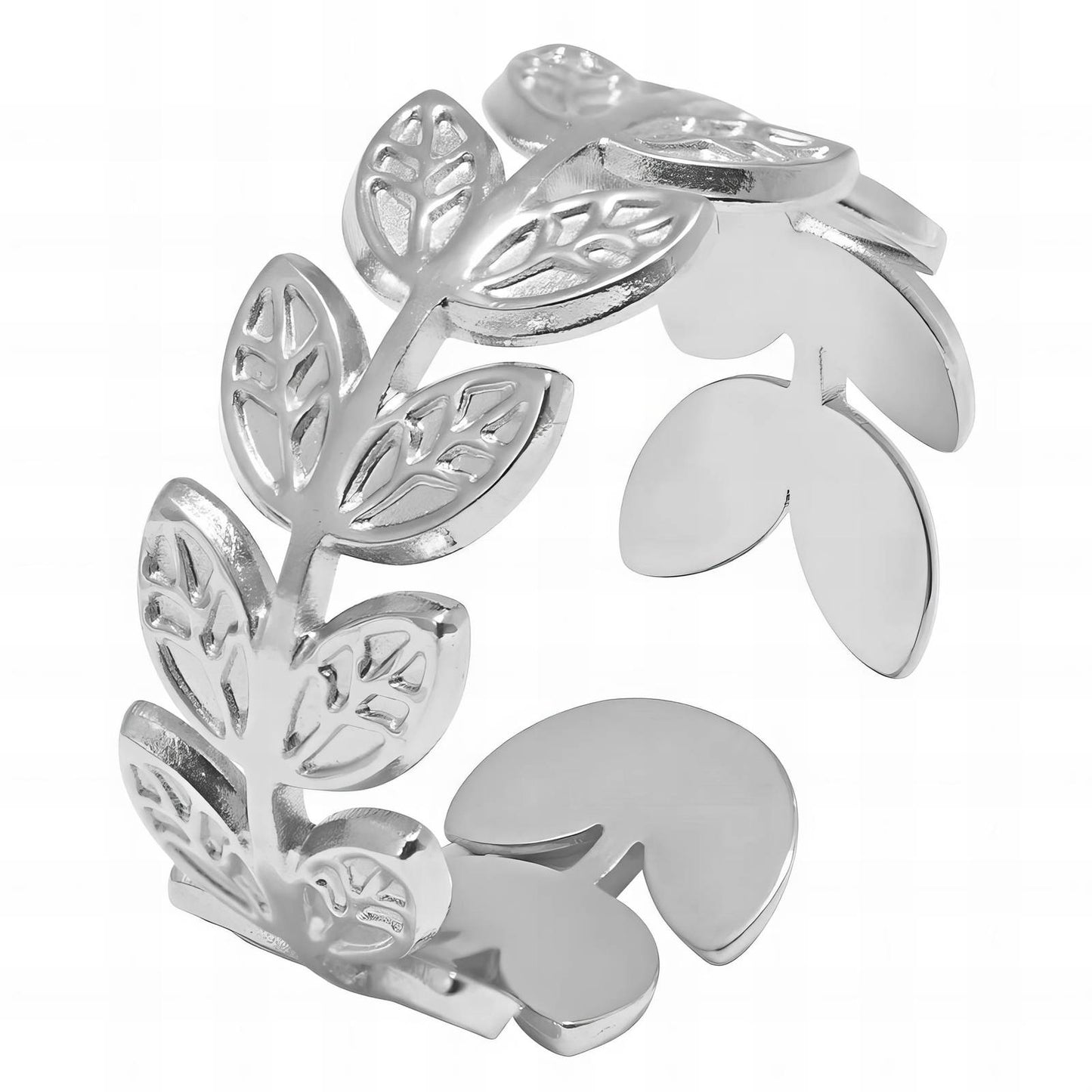 Leaves Ring, Stainless Steel
