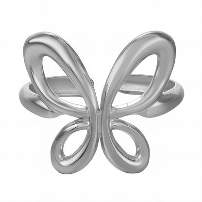 butterfly Ring, Stainless Steel