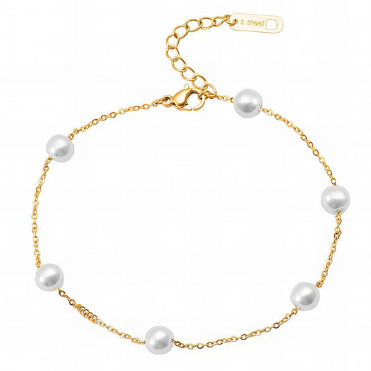 Bracelet, 18K Gold Plated Steel