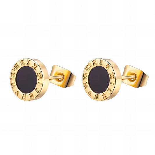 Earrings, 18K Gold Plated Steel