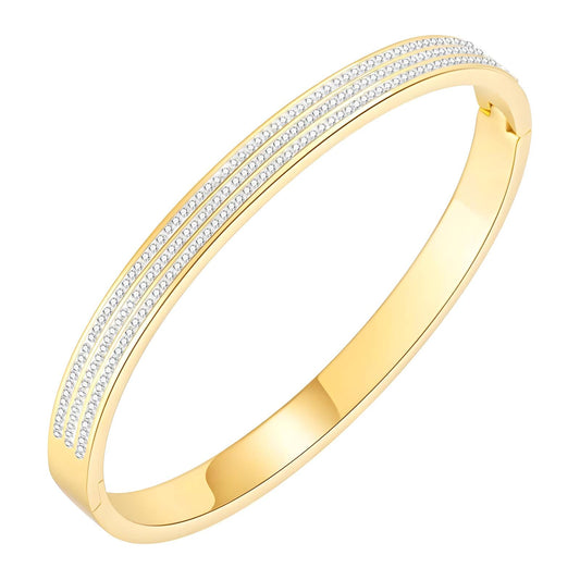 Bracelet, 18K Gold Plated Steel