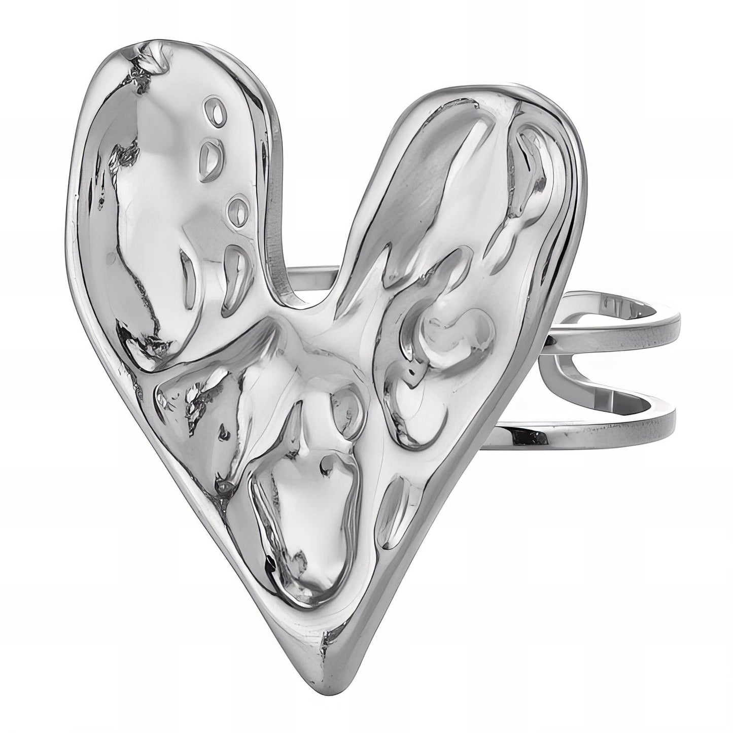 Heart Ring, Stainless Steel