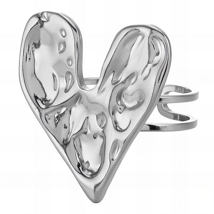 Heart Ring, Stainless Steel