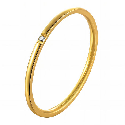 Ring, 18K Gold Plated Steel