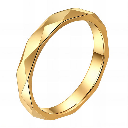 Ring, 18K Gold Plated Steel