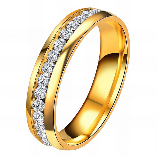 Ring, 18K Gold Plated Steel