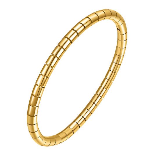 Bracelet, 18K Gold Plated Steel