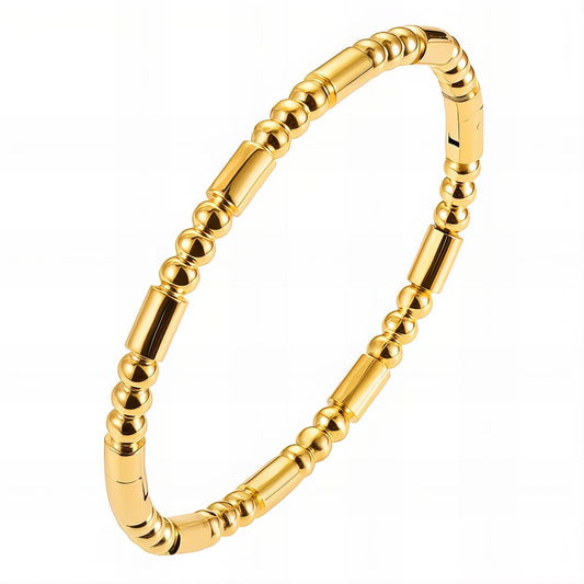 Bracelet, 18K Gold Plated Steel