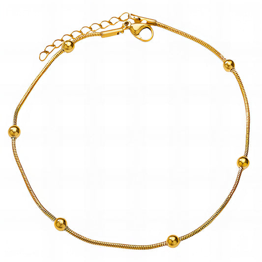 Anklet, 18K Gold Plated Steel