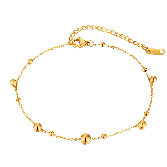Anklet, 18K Gold Plated Steel