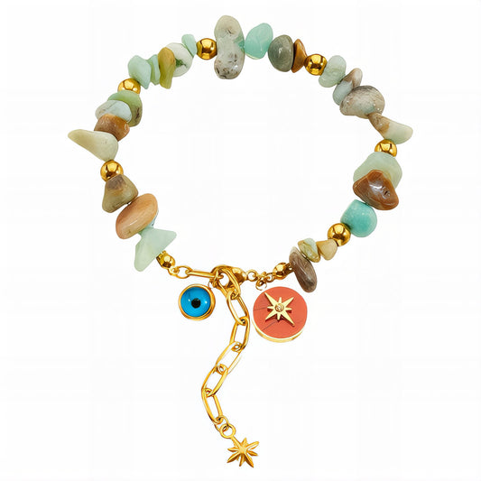 Bracelet, 18K Gold Plated Steel