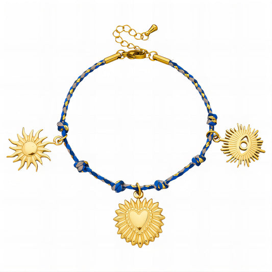 Heart Bracelet, 18K Gold Plated Steel